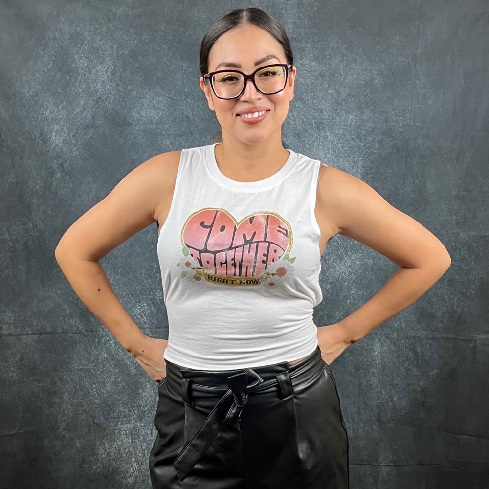 White Let’s Get Together shirt worn once.
